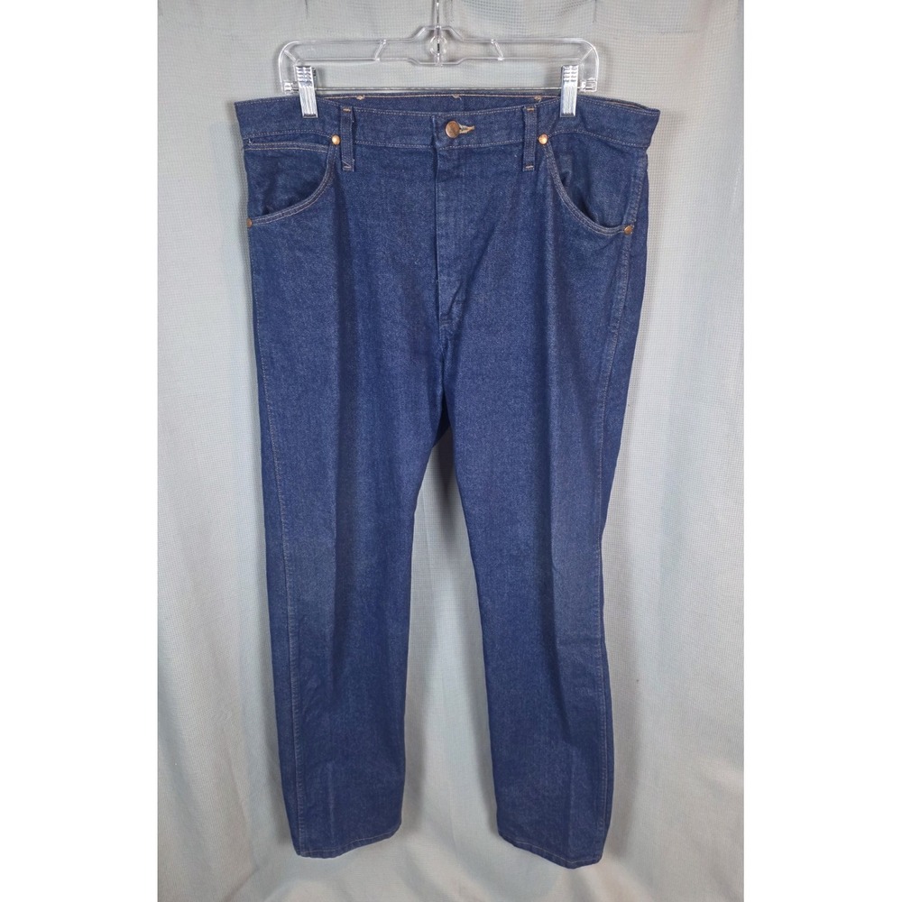 Wrangler Cowboy Cut Men's Straight Leg Dark Wash Denim Jeans Regular Fit 38x33.5